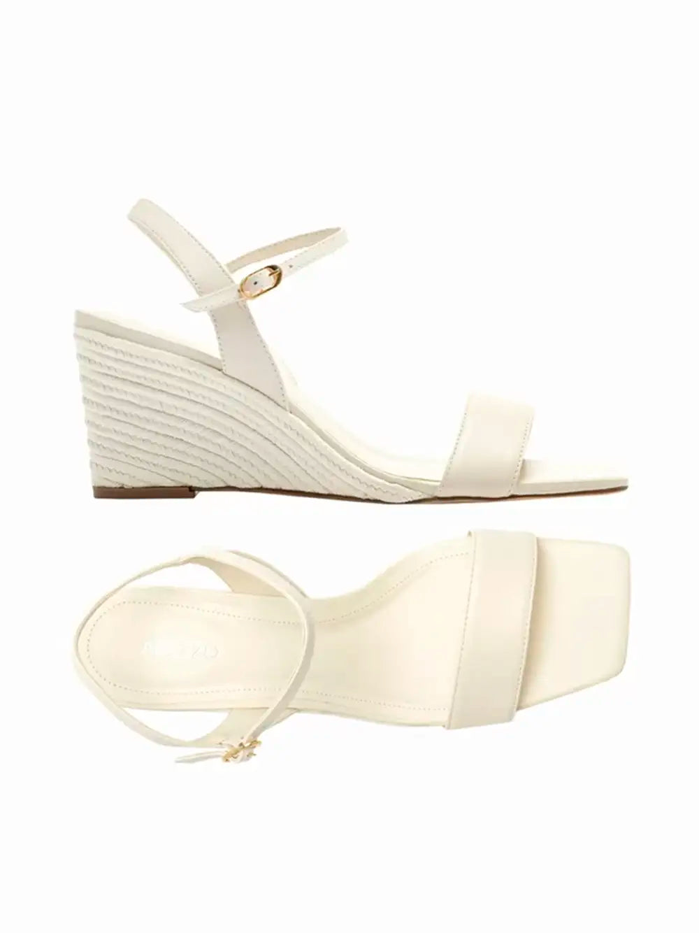 Sandalo Arezzo in Pelle Bianca con Fascia Unica