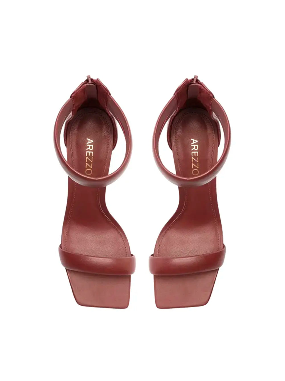 Sandalo Arezzo in pelle bordeaux a due fasce