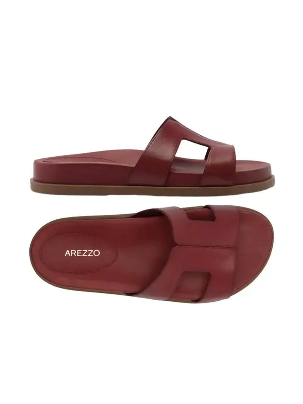 Sandali Arezzo in pelle rossa e listini