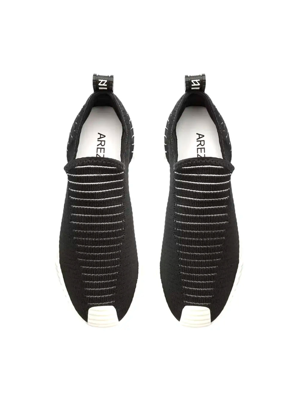 Sneakers Arezzo in tessuto nero e suola flat