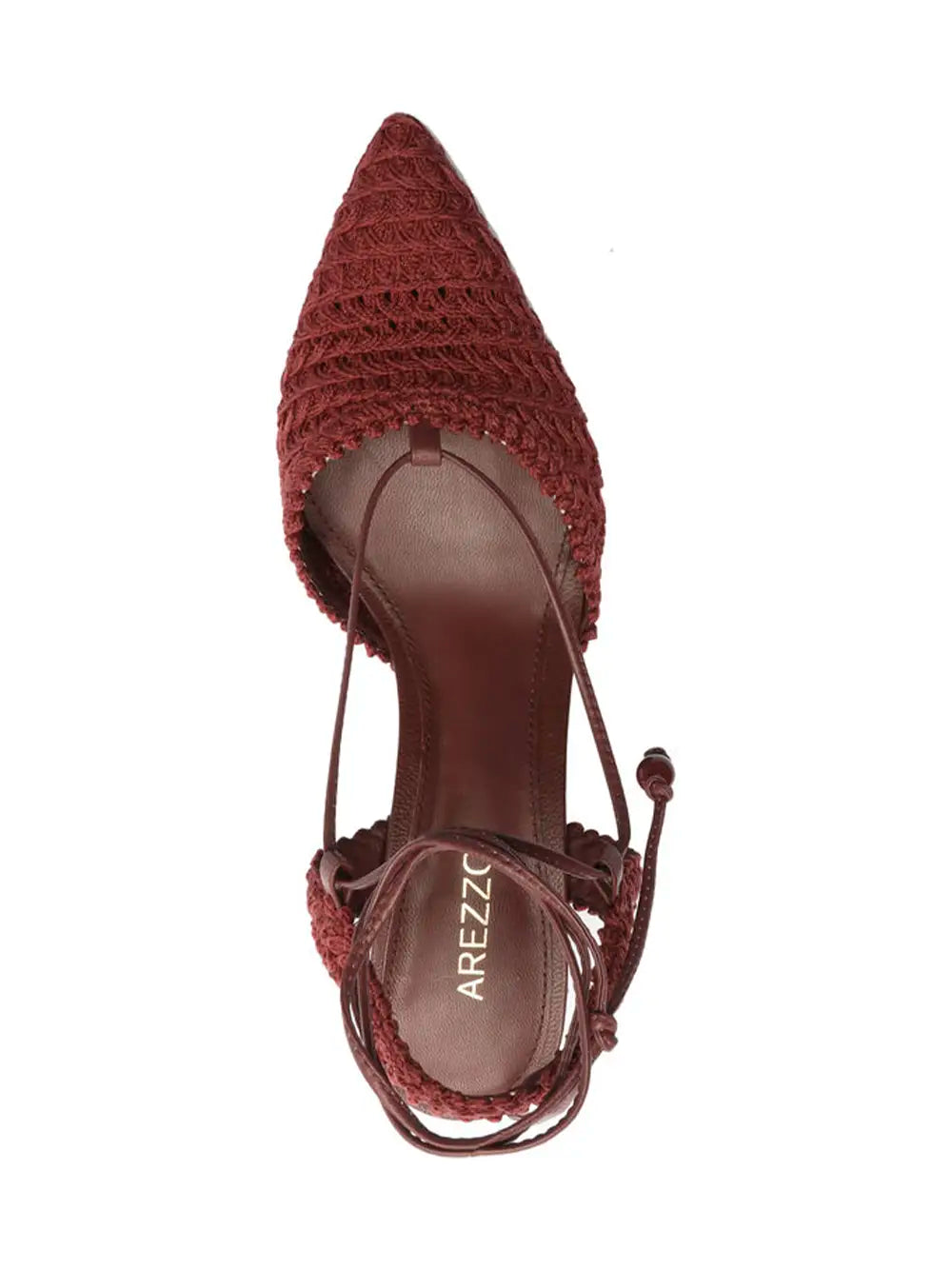 Mule Arezzo in pelle bordeaux e punta in crochet