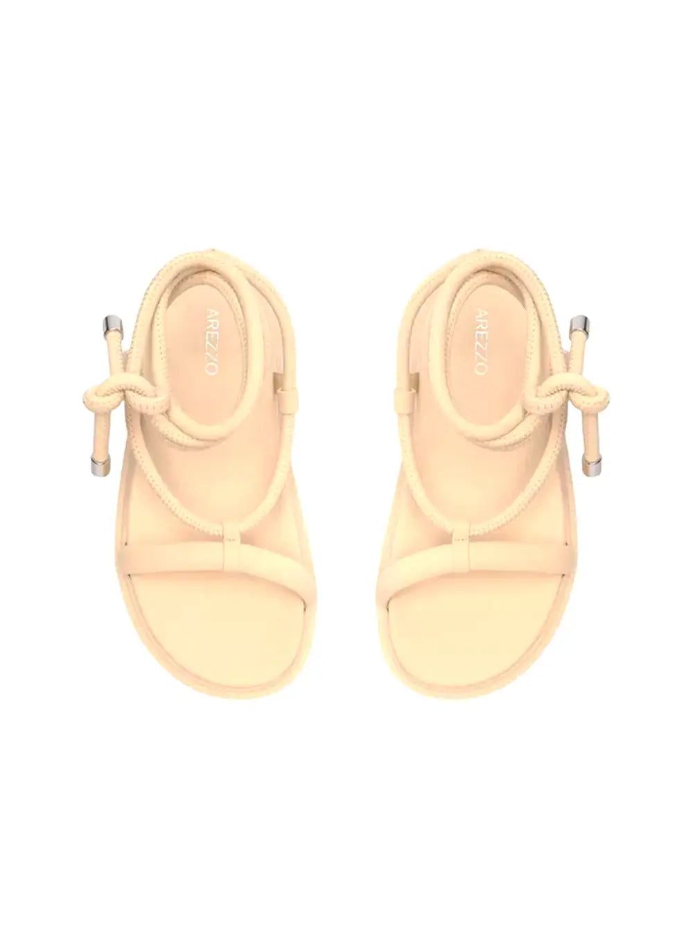 Sandalo Arezzo in pelle bianca e cinturini multipli