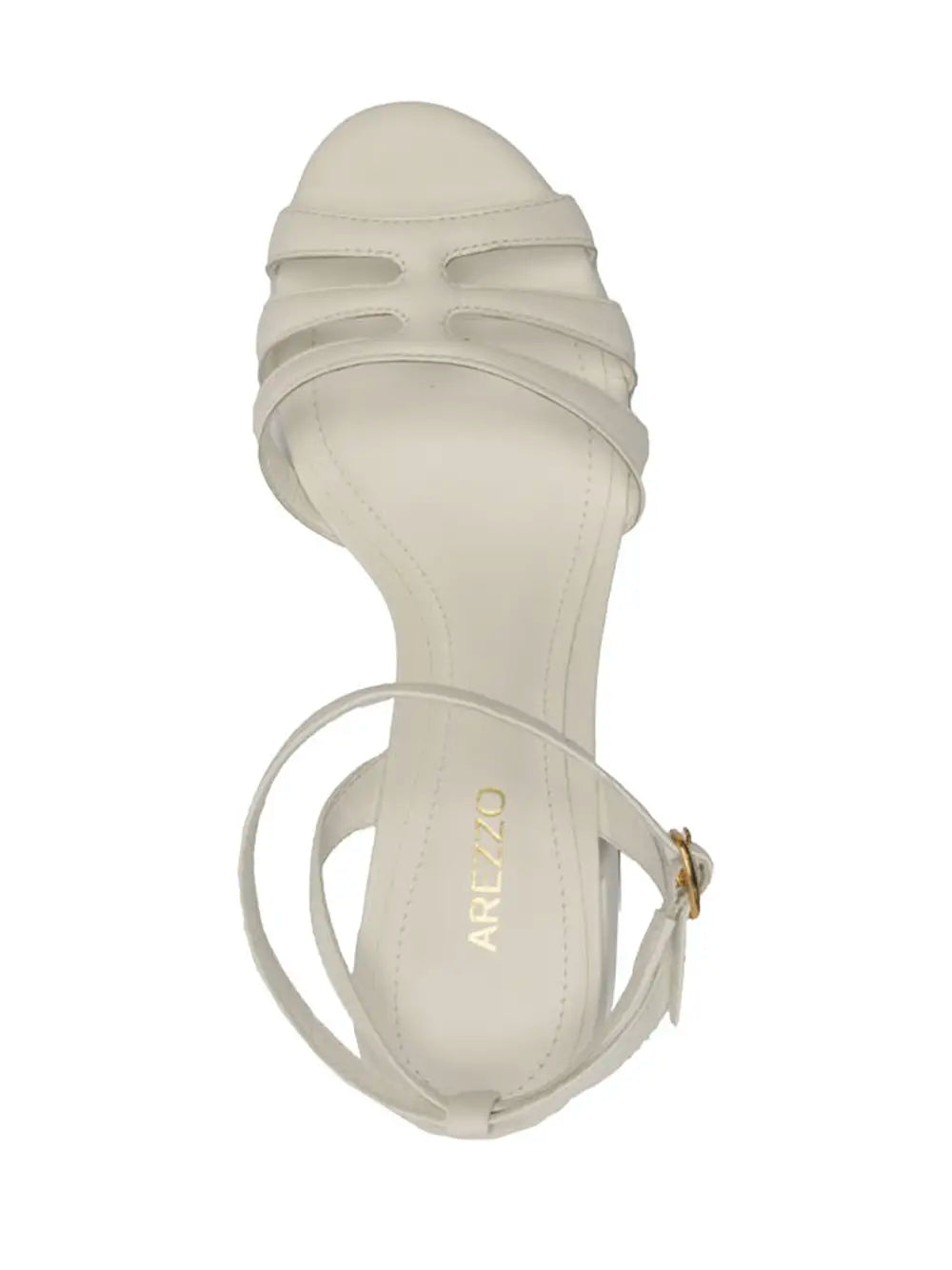 Sandalo Arezzo in pelle bianca con fascette multiple
