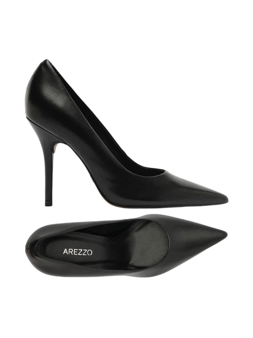 Scarpin Arezzo Preto em Pele
