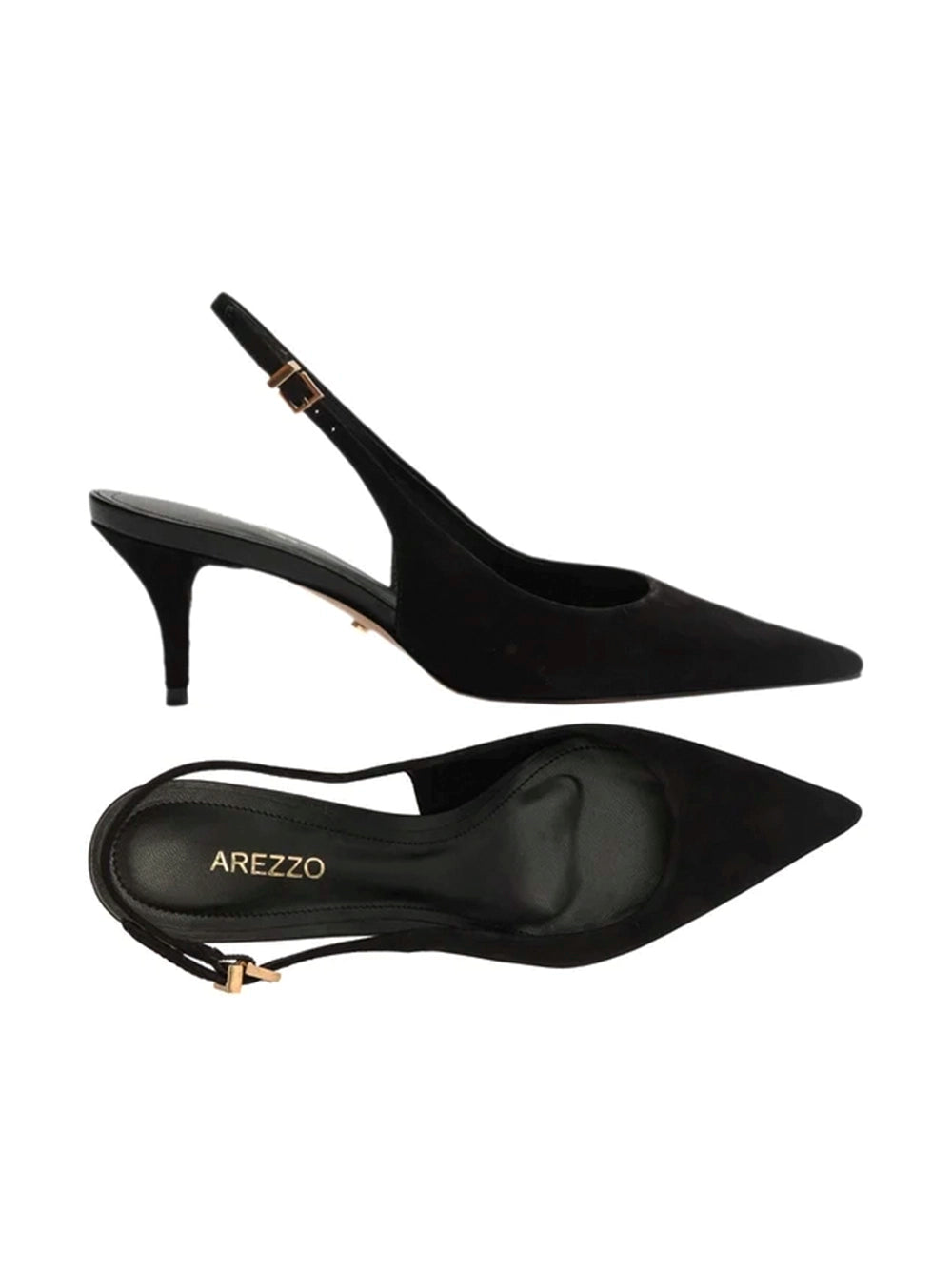 Décolleté in camoscio nero