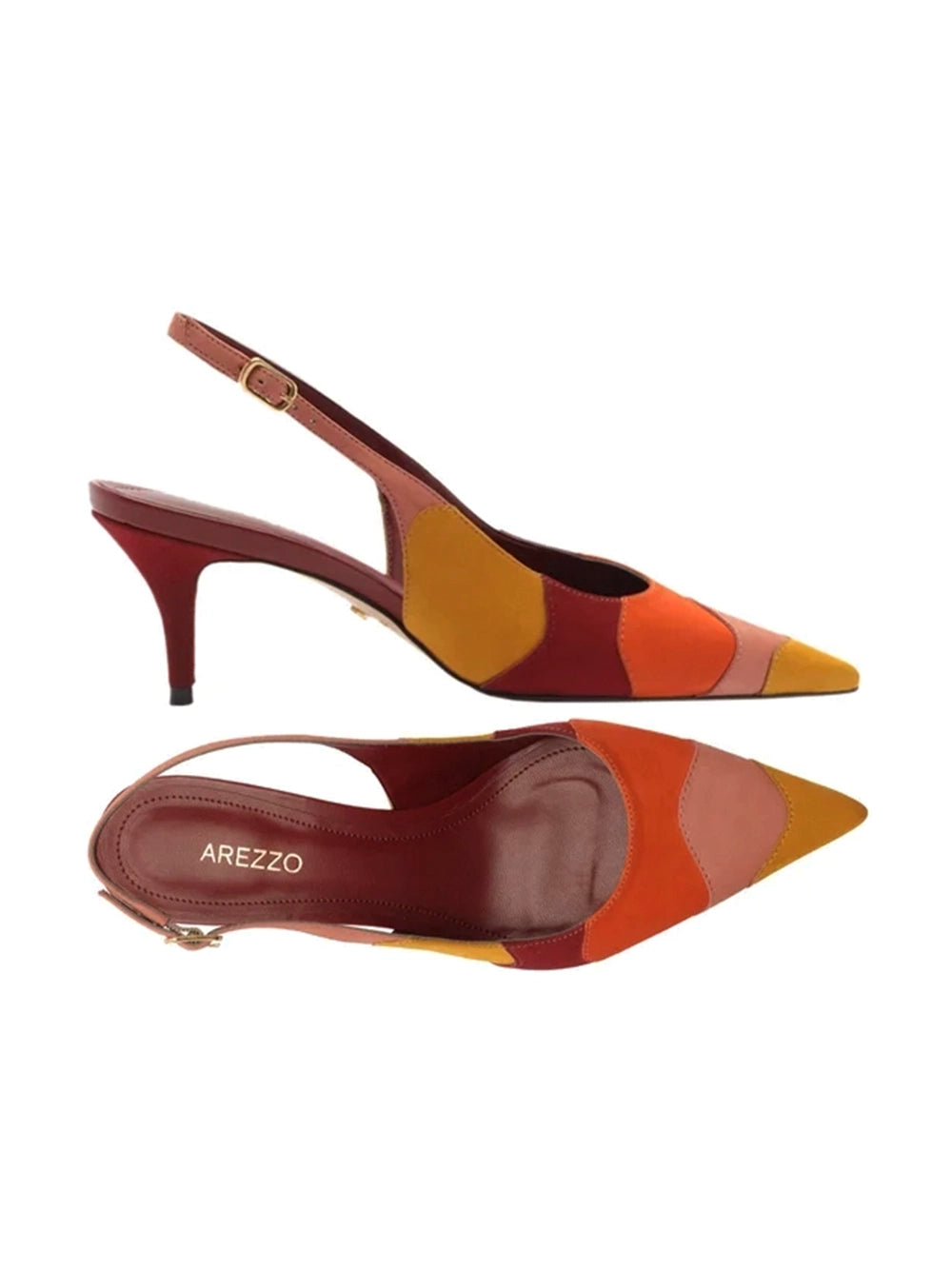 Décolleté Arezzo in Camoscio Multicolore