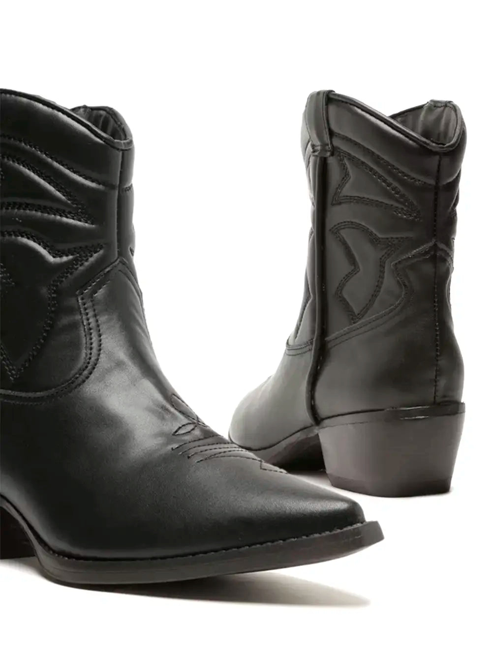 Stivale Texano Arezzo Nero in Pelle