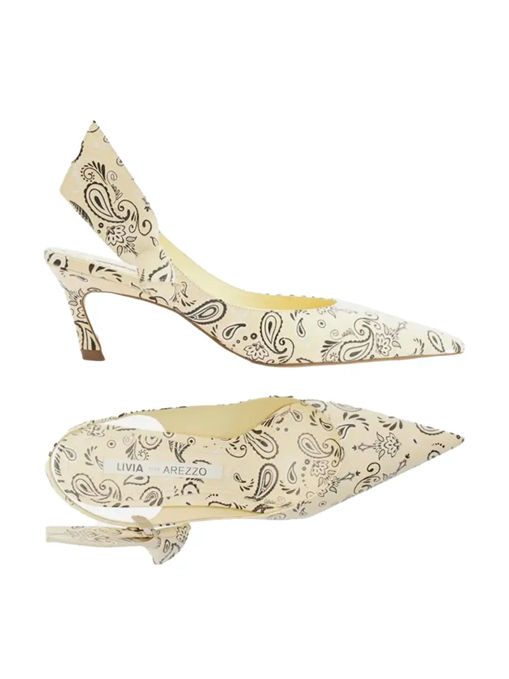 Décolleté Arezzo con Stampa Paisley Beige