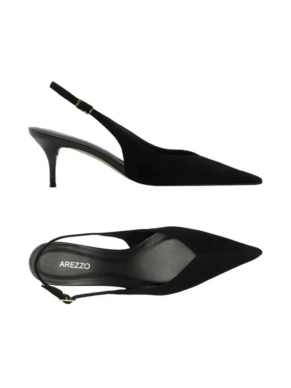 Decolleté in camoscio nero