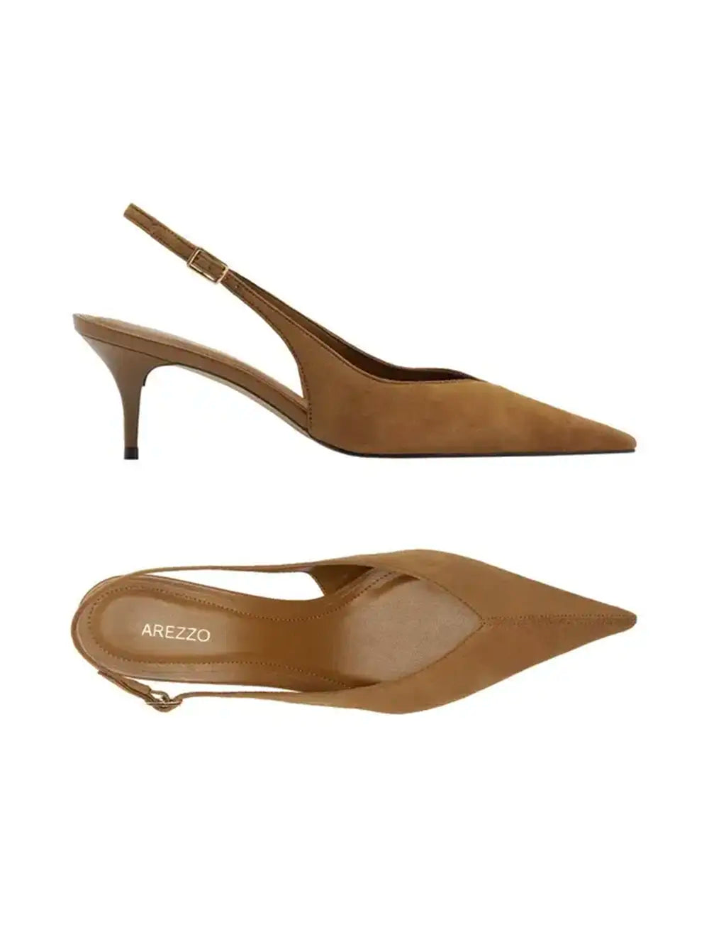 Décolleté in camoscio marrone