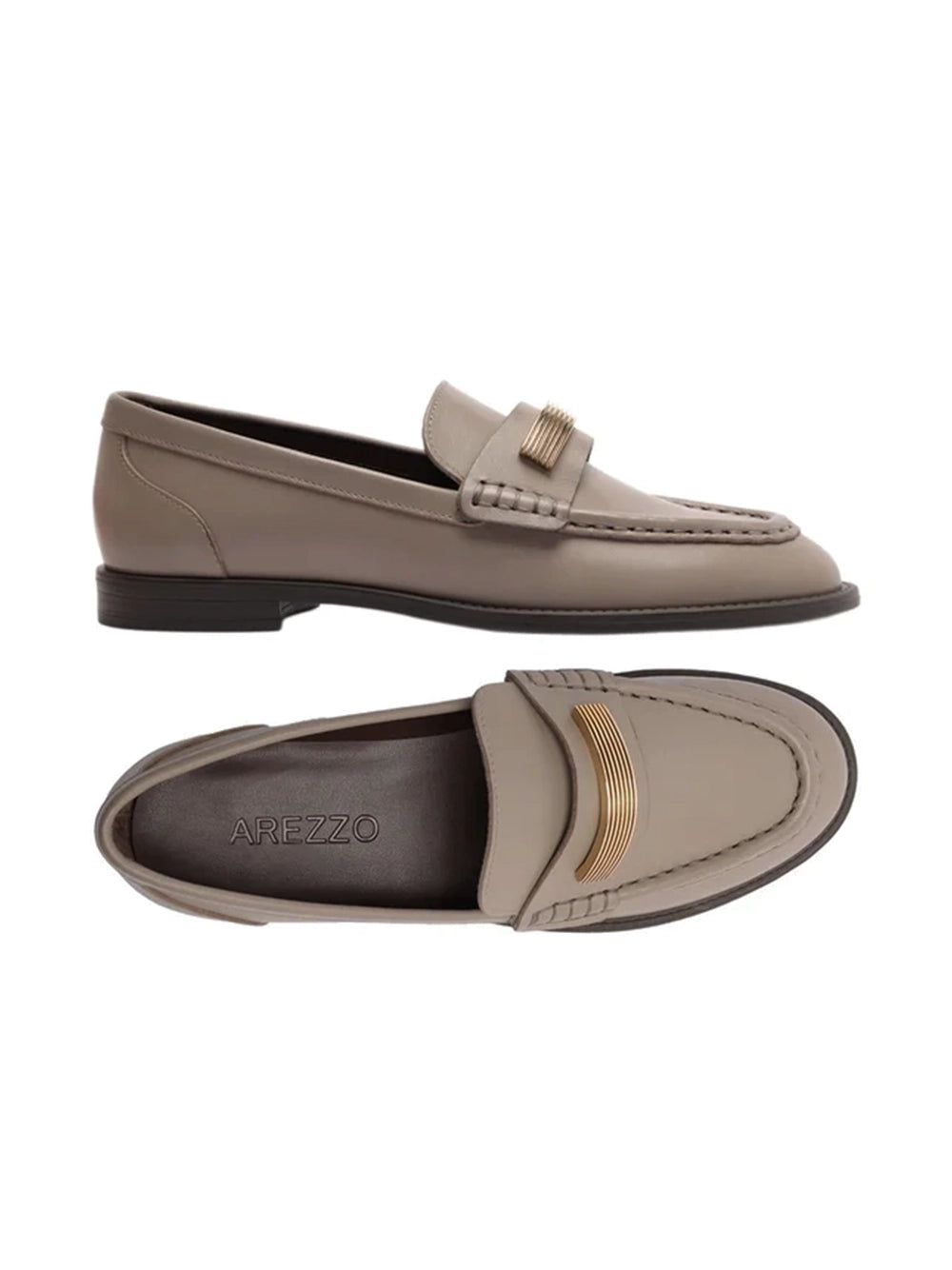 Loafer Arezzo em Camurça Cinza