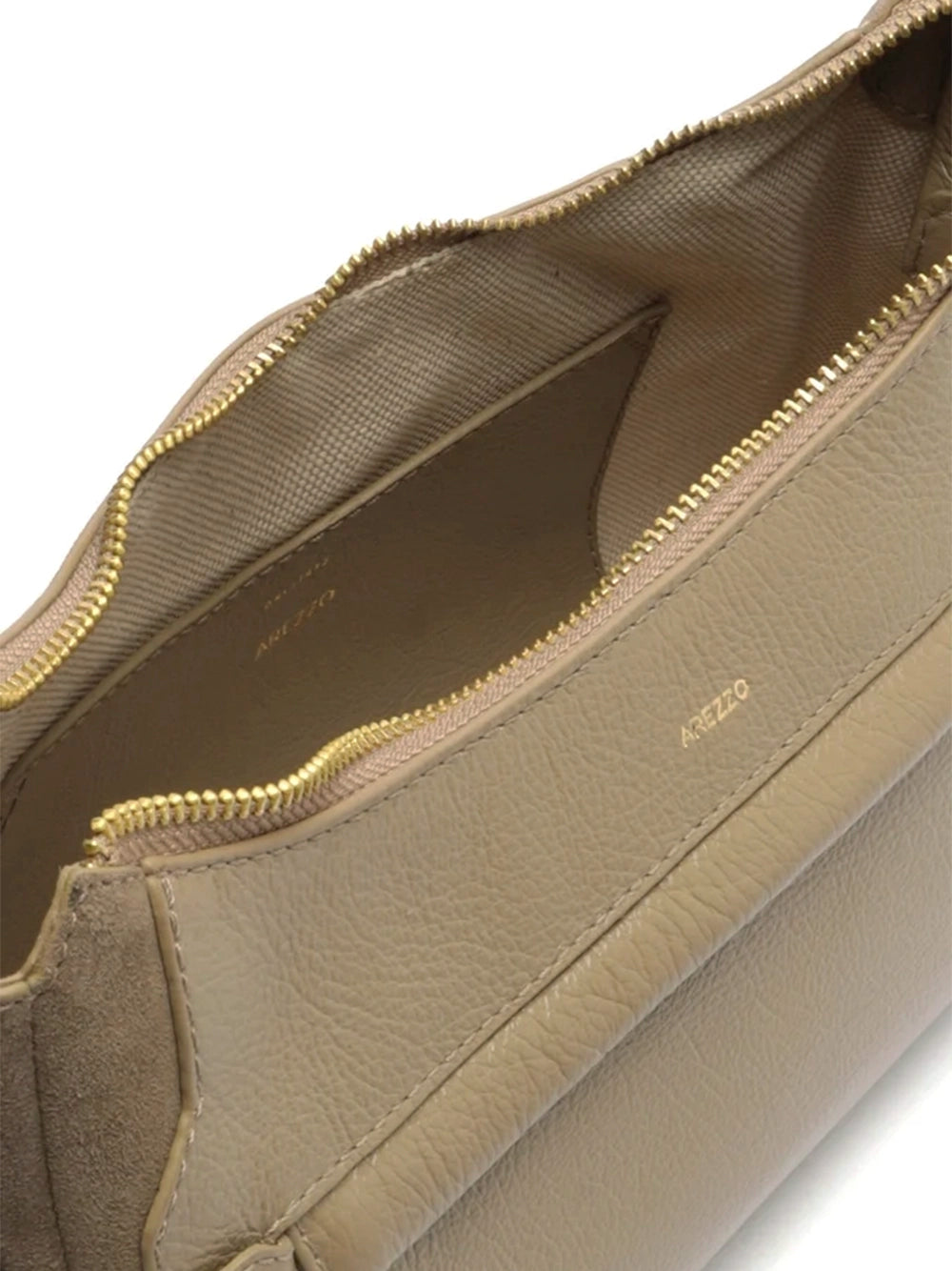 Grey Leather Shoulder Bag