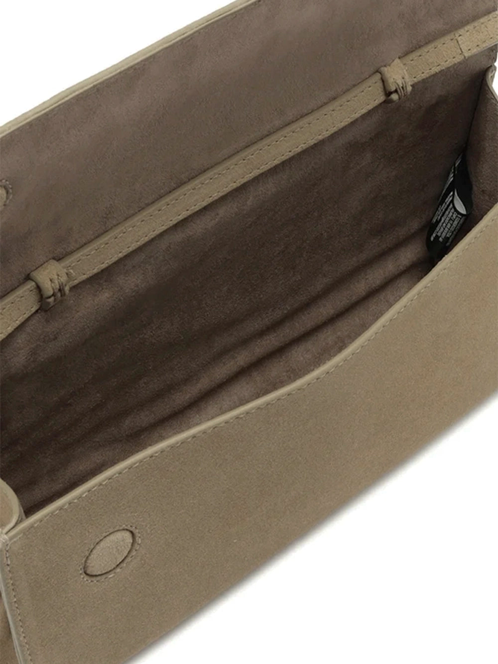 Gray Suede Crossbody Bag with Chain