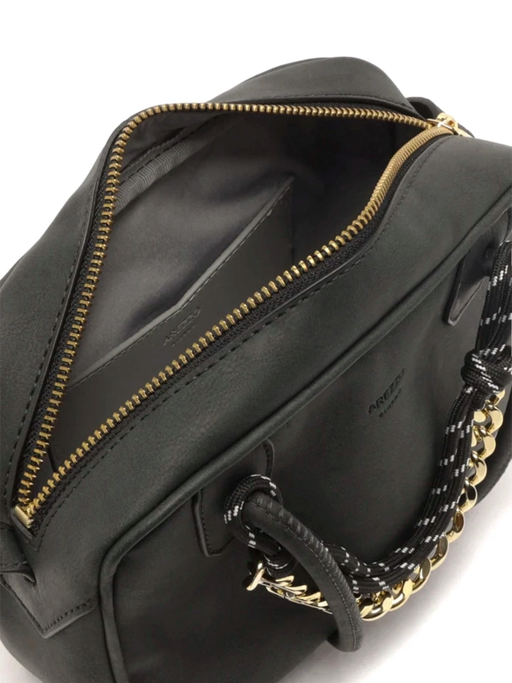 Black Nubuck Leather Crossbody Bag