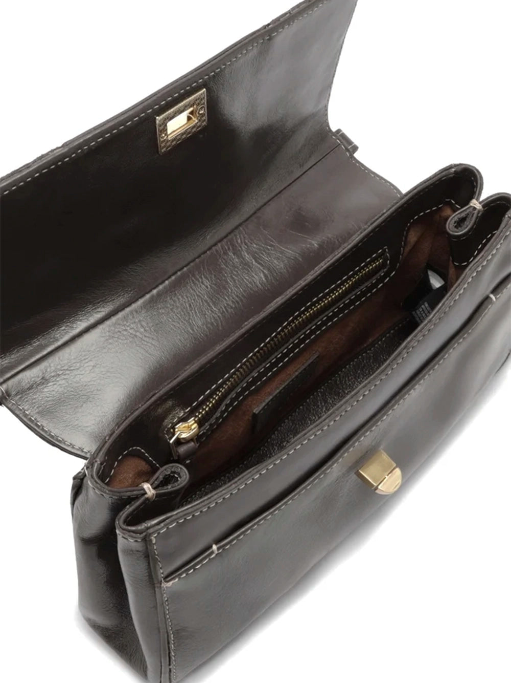 Brown Leather Mini Crossbody Bag