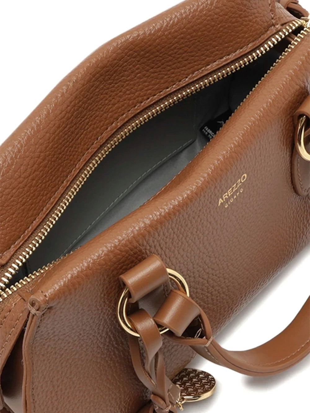 Borsa tote midi in pelle marrone
